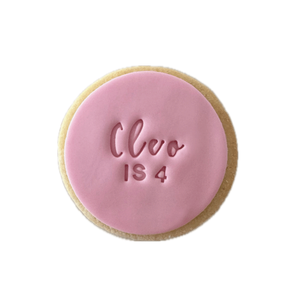 Cursive Fondant Sugar Cookies