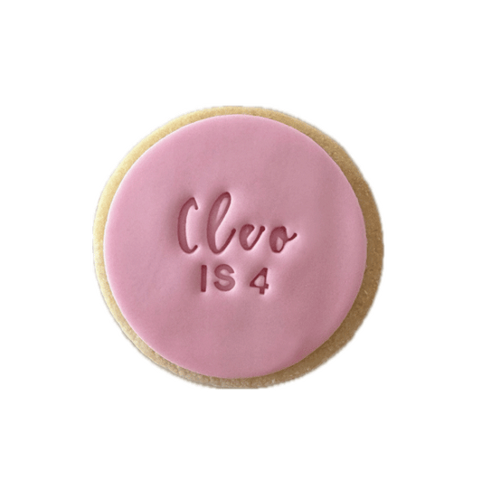 Cursive Fondant Sugar Cookies
