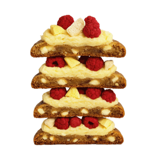 Raspberry, Pineapple, Coconut Dirty Dough