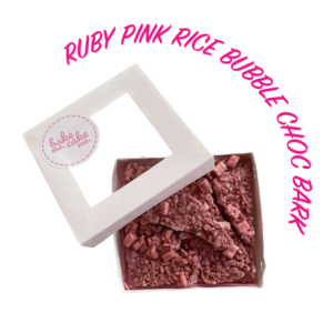 Ruby Pink, Rice Bubble Choc Bark (250g Box)